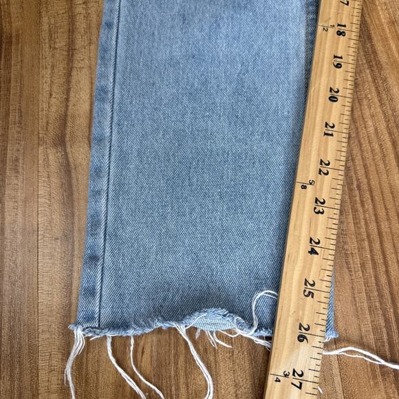 Nasty Gal Womens Distressed High Waste‎ Blue Jeans, Size UK 6/ US 4 - Picture 5 of 6